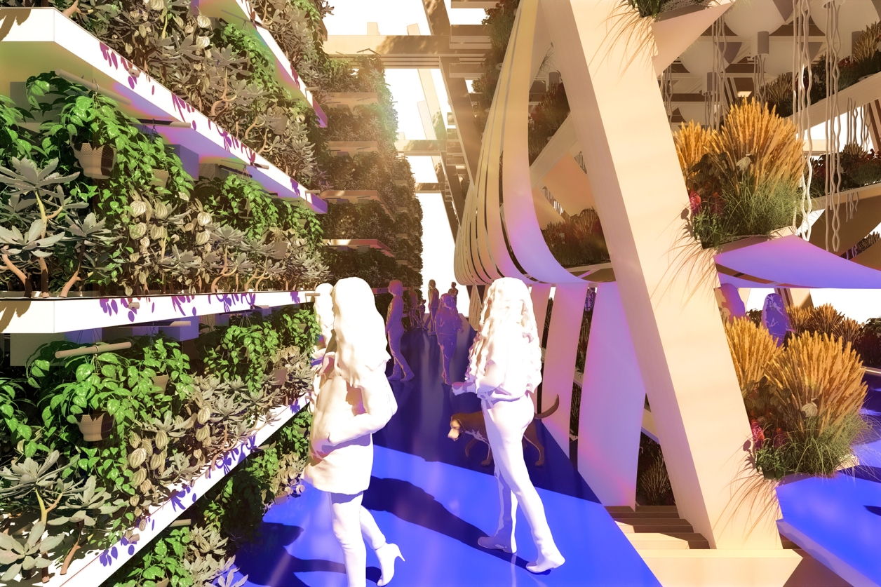 render of interior of project