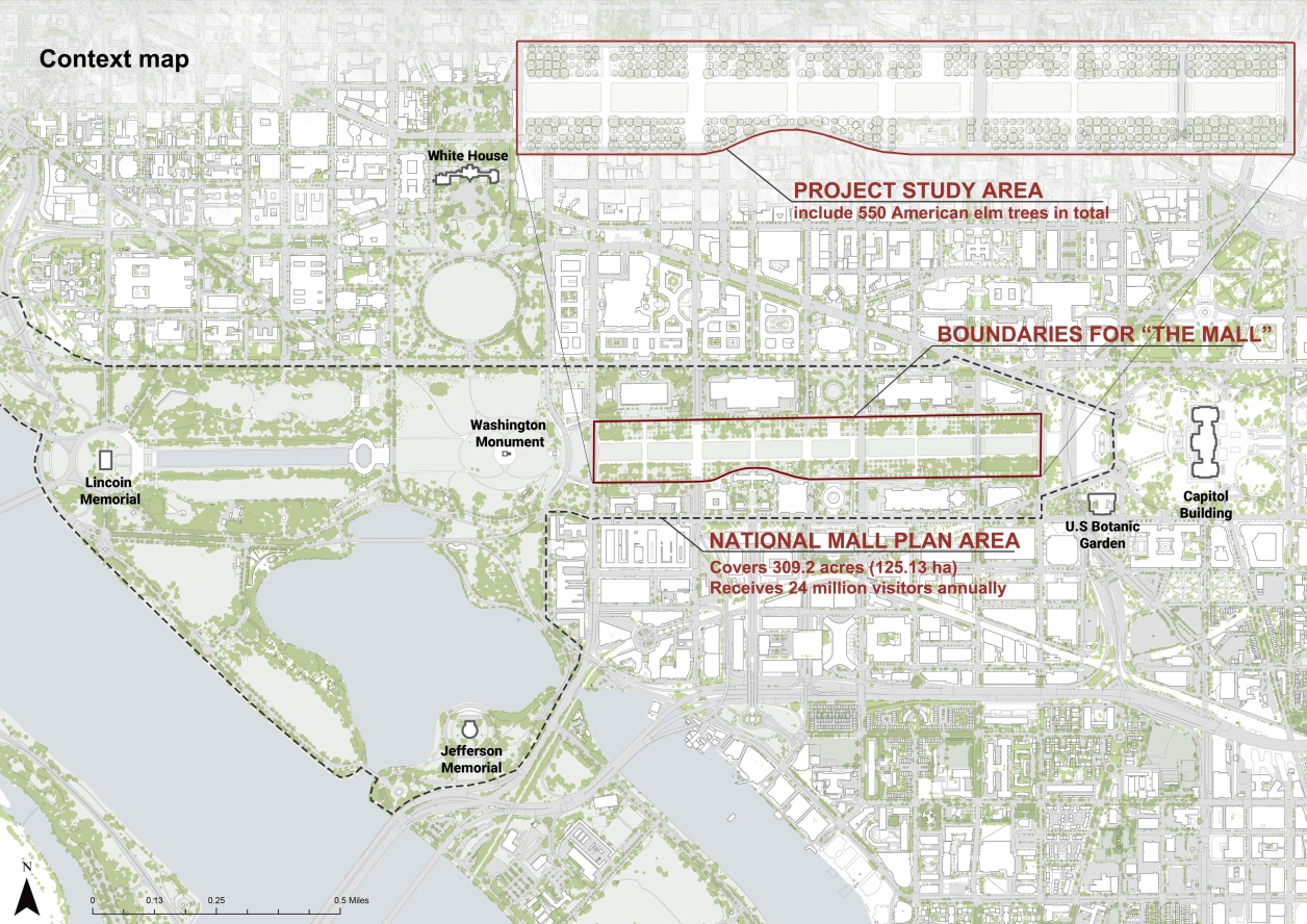 context map of national mall